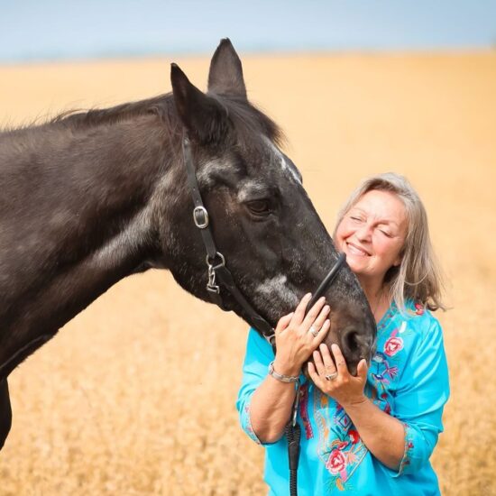 Susanne mit Pferd